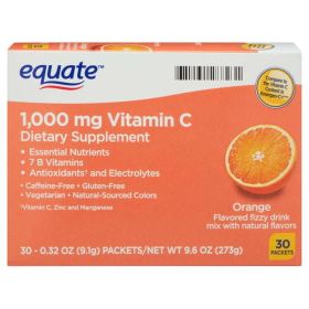 Equate 1000 mg Vitamin C Supplement;  Orange Flavor;  30 Count