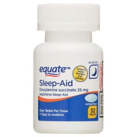 Equate Doxylamine Succinate Sleep-Aid Tablets;  25 mg;  32 Count